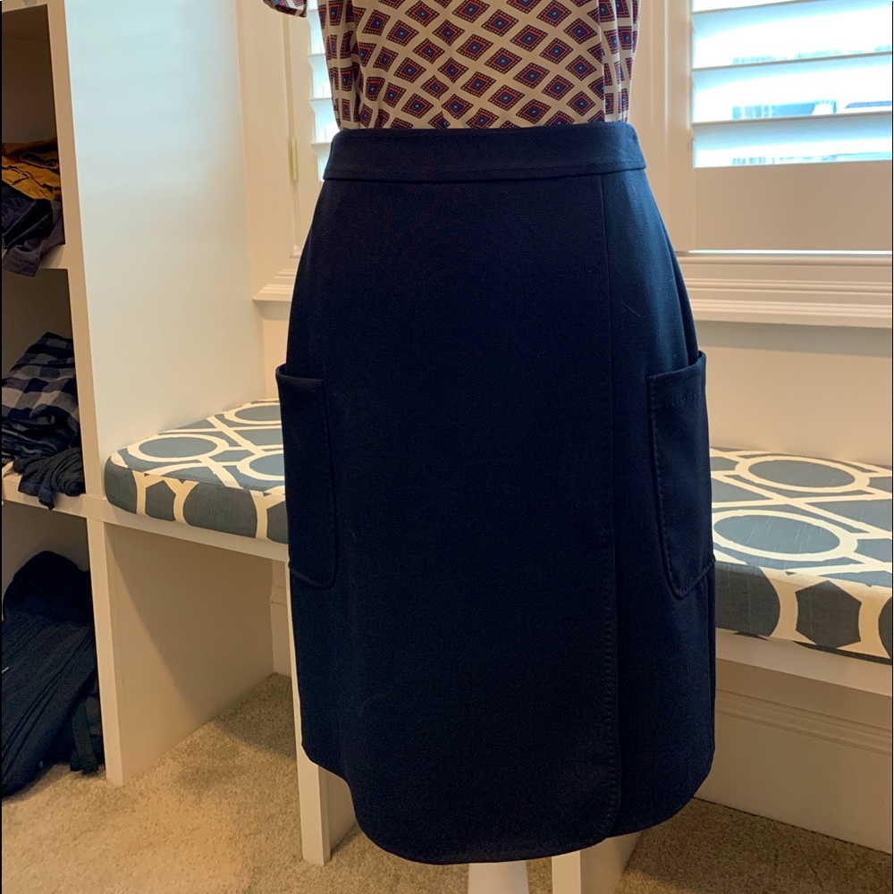 Brooks Bothers lined front slit skirt